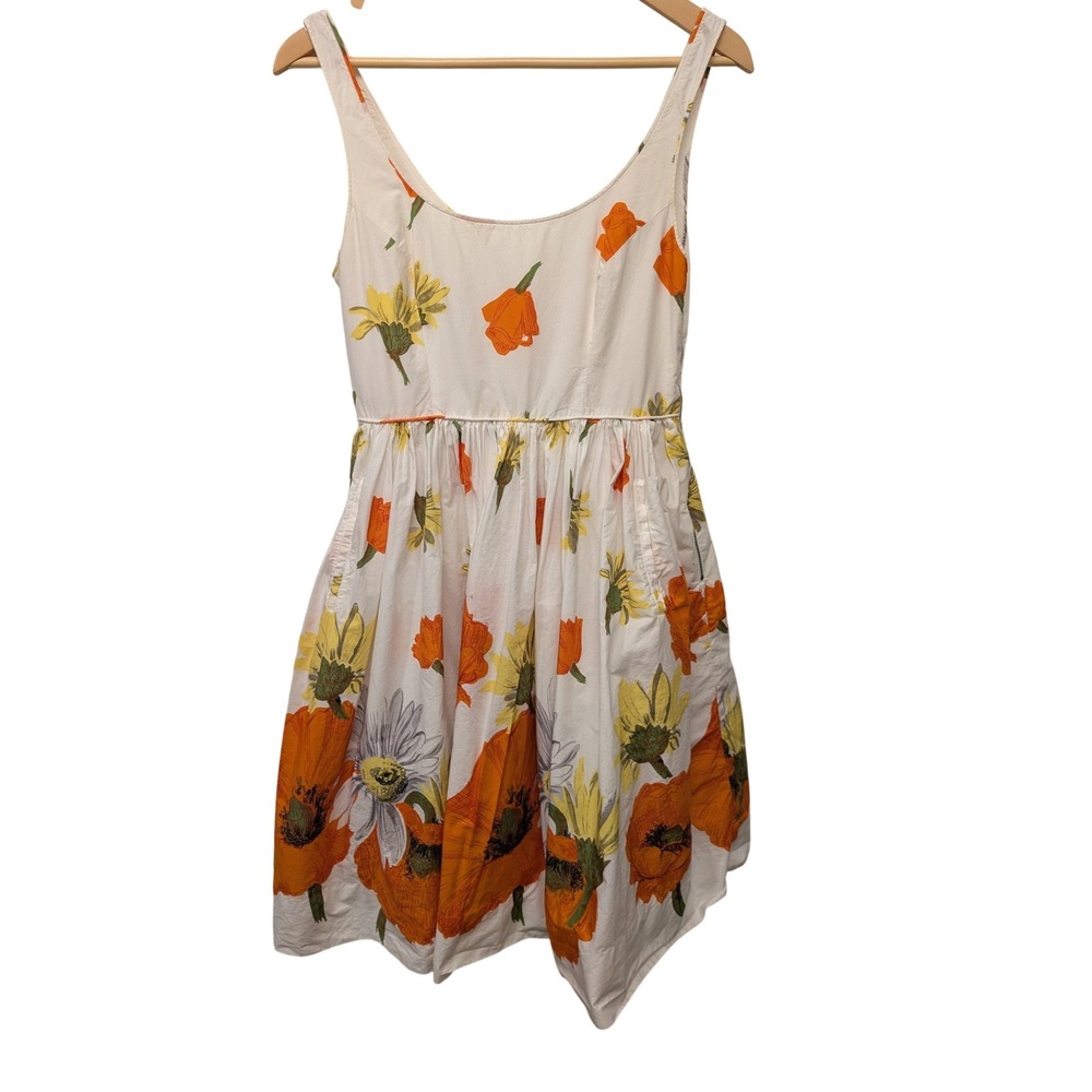 Moulinette Soeurs Anthropologie Floral Poppy Dress Size 4 Cottagecore‎ Garden